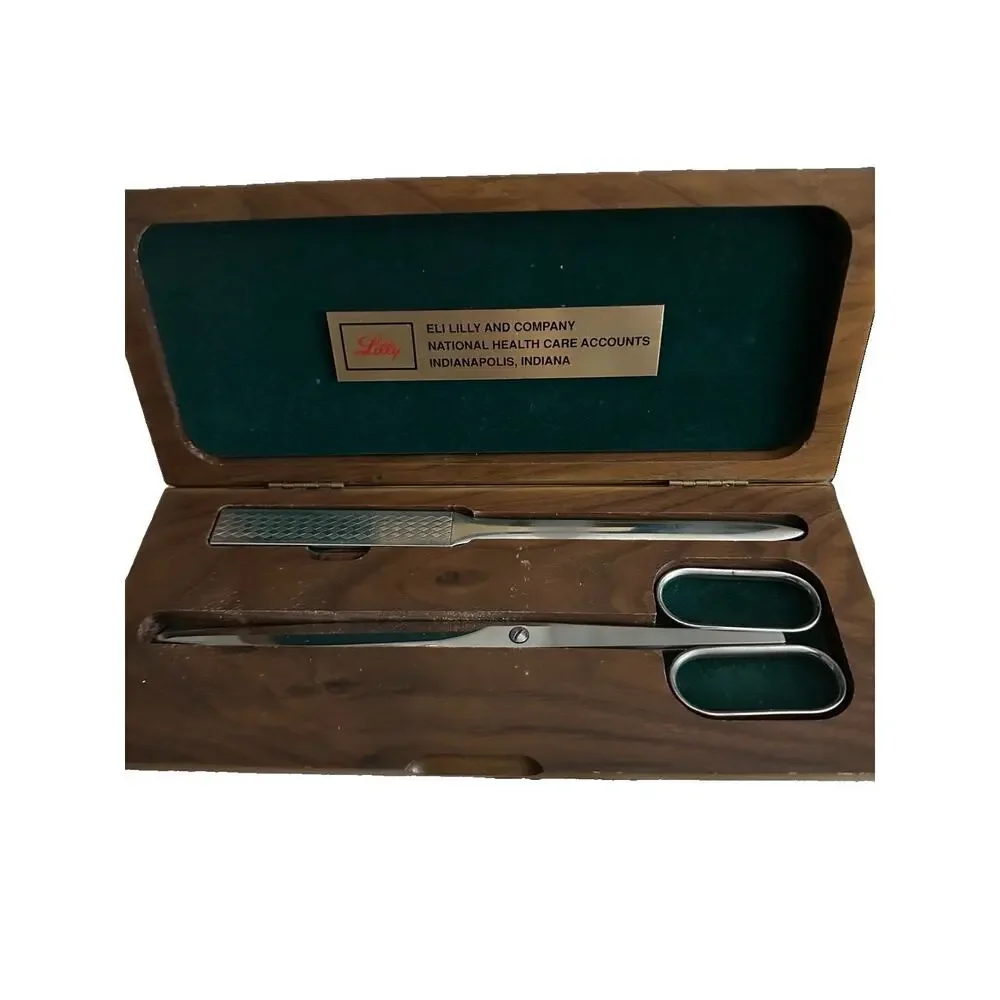 Duke Fuqua School of Business Eli Lilly Wooden Box Scissors & Letter Opener Set
